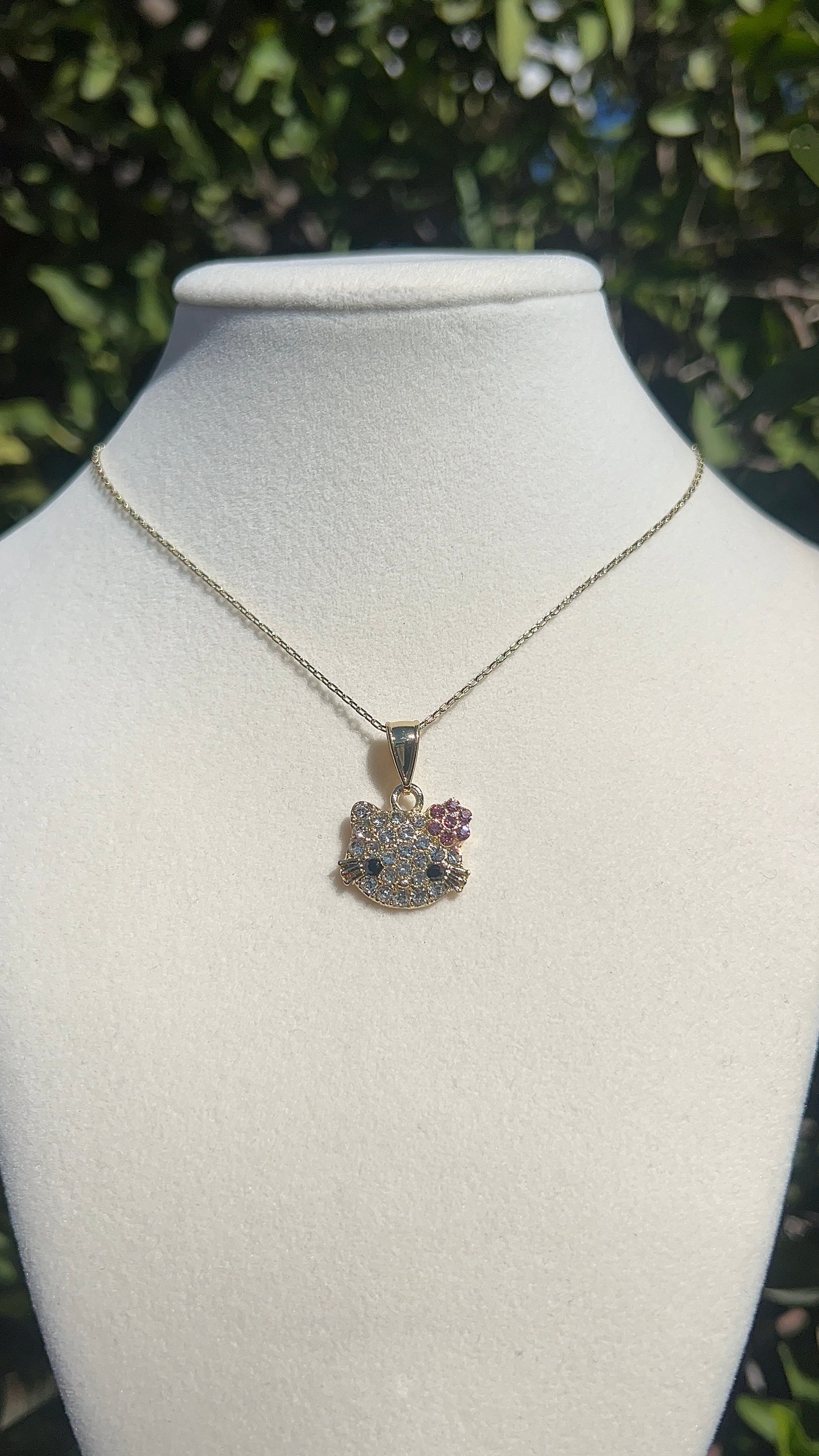 Pink Kitty Necklace