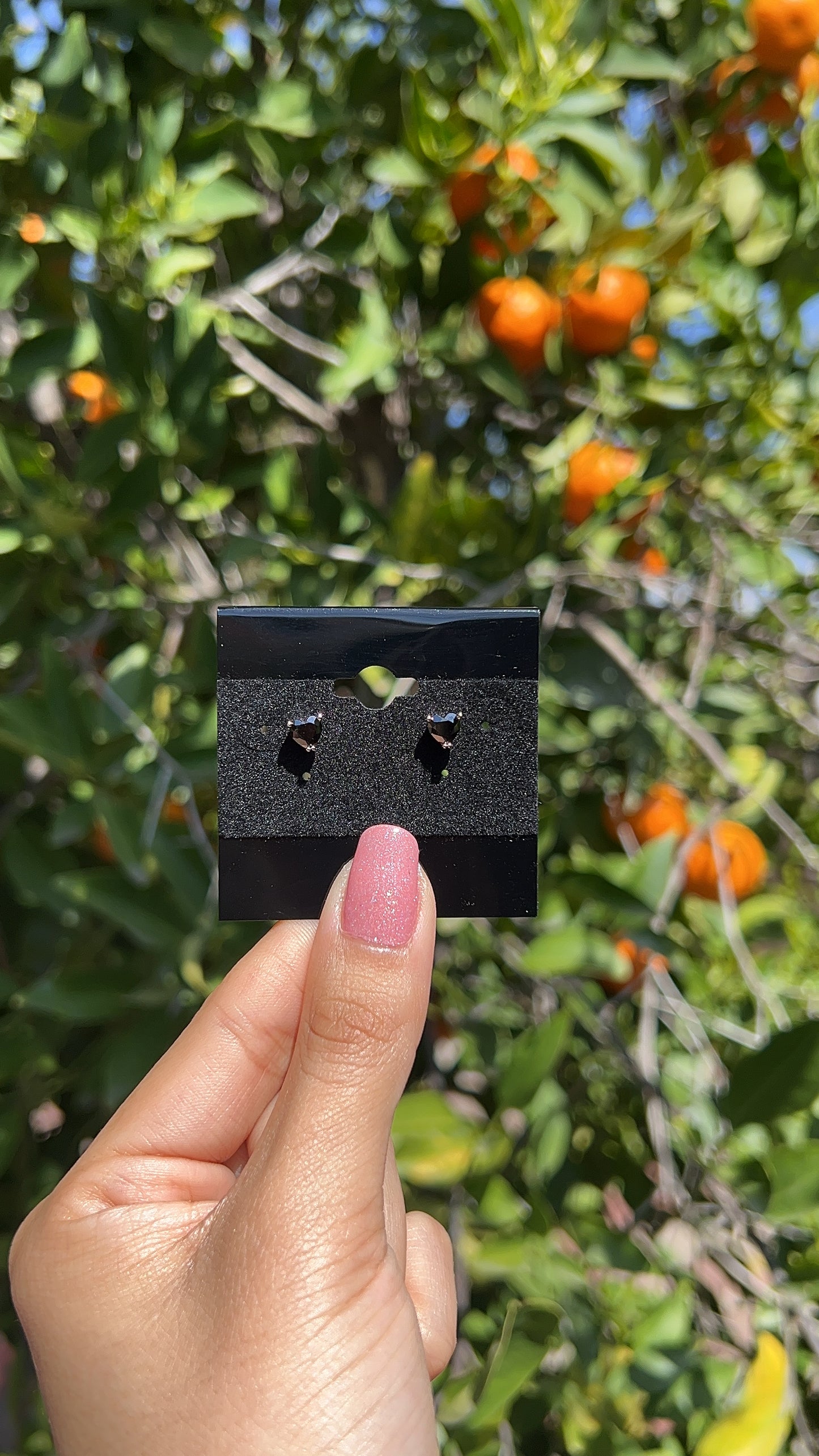 Black Heart Stud Earring