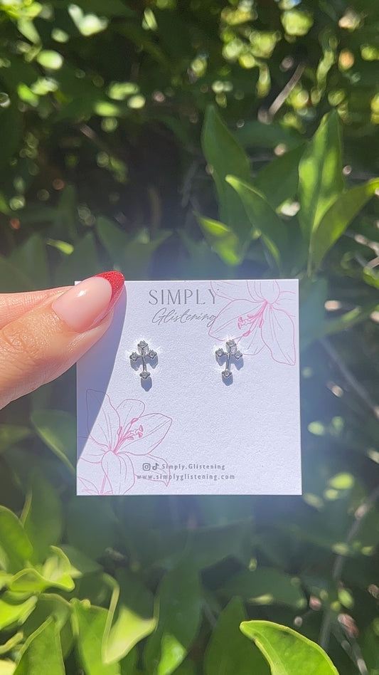 Dainty Cross Earrings