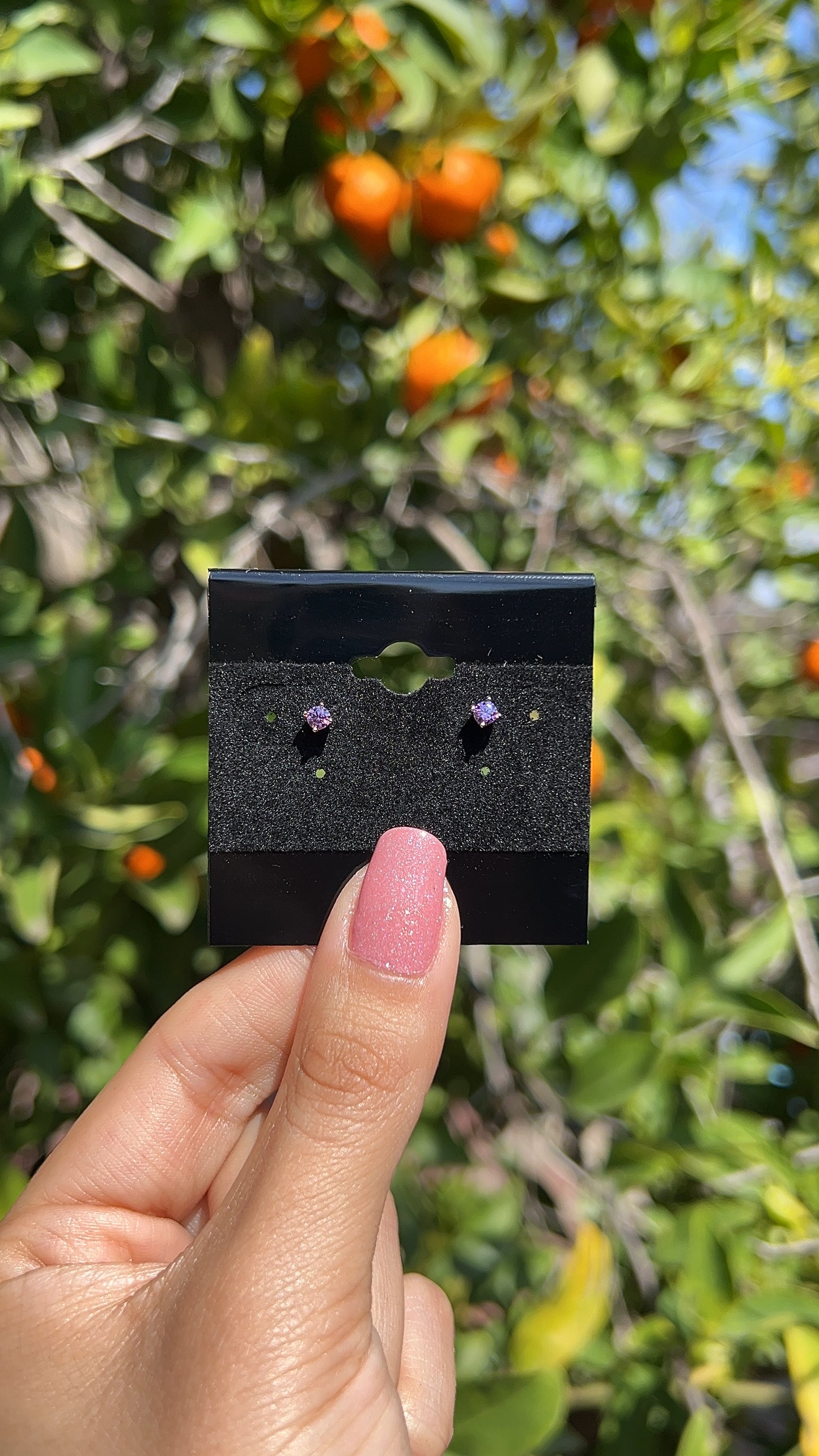 Purple Stud Earring