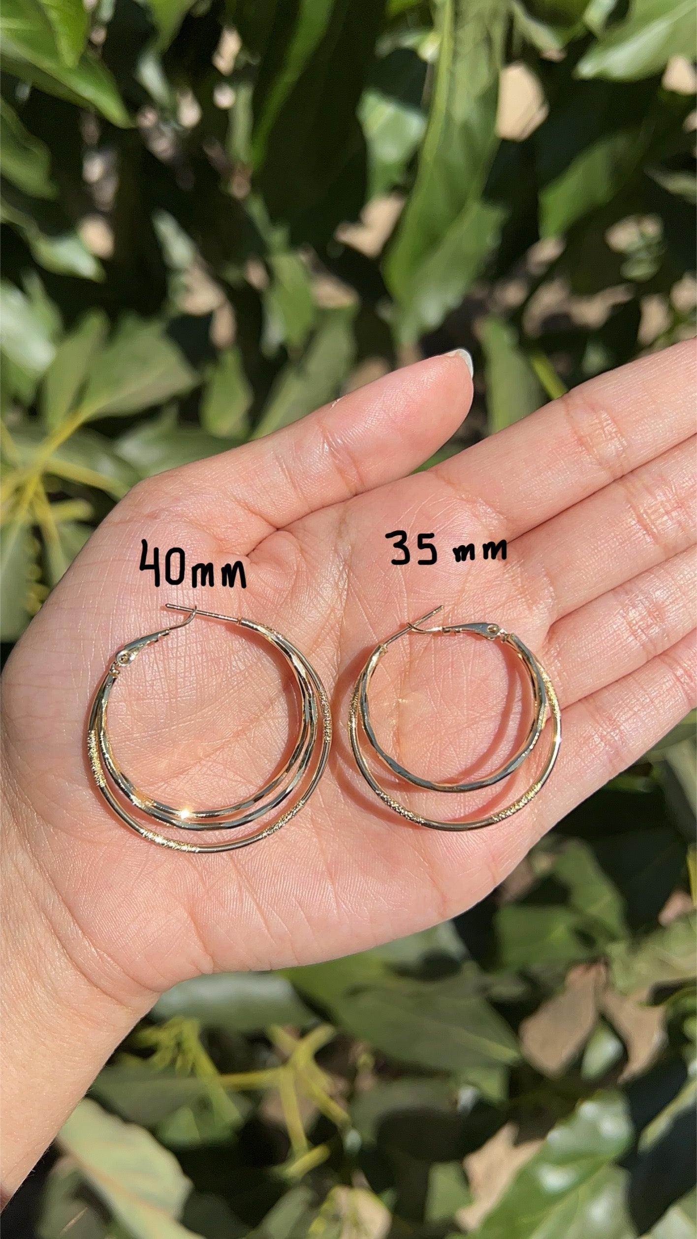 Triple Hoop Earring