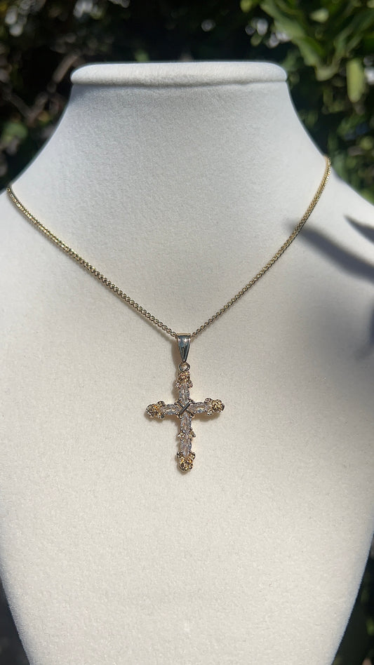 Rose Cross Necklace