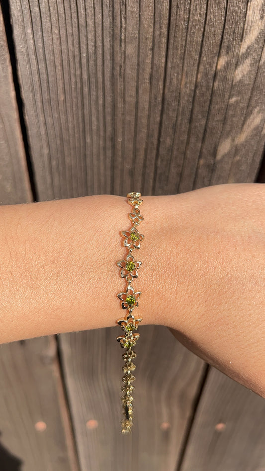 Green floral Bracelet