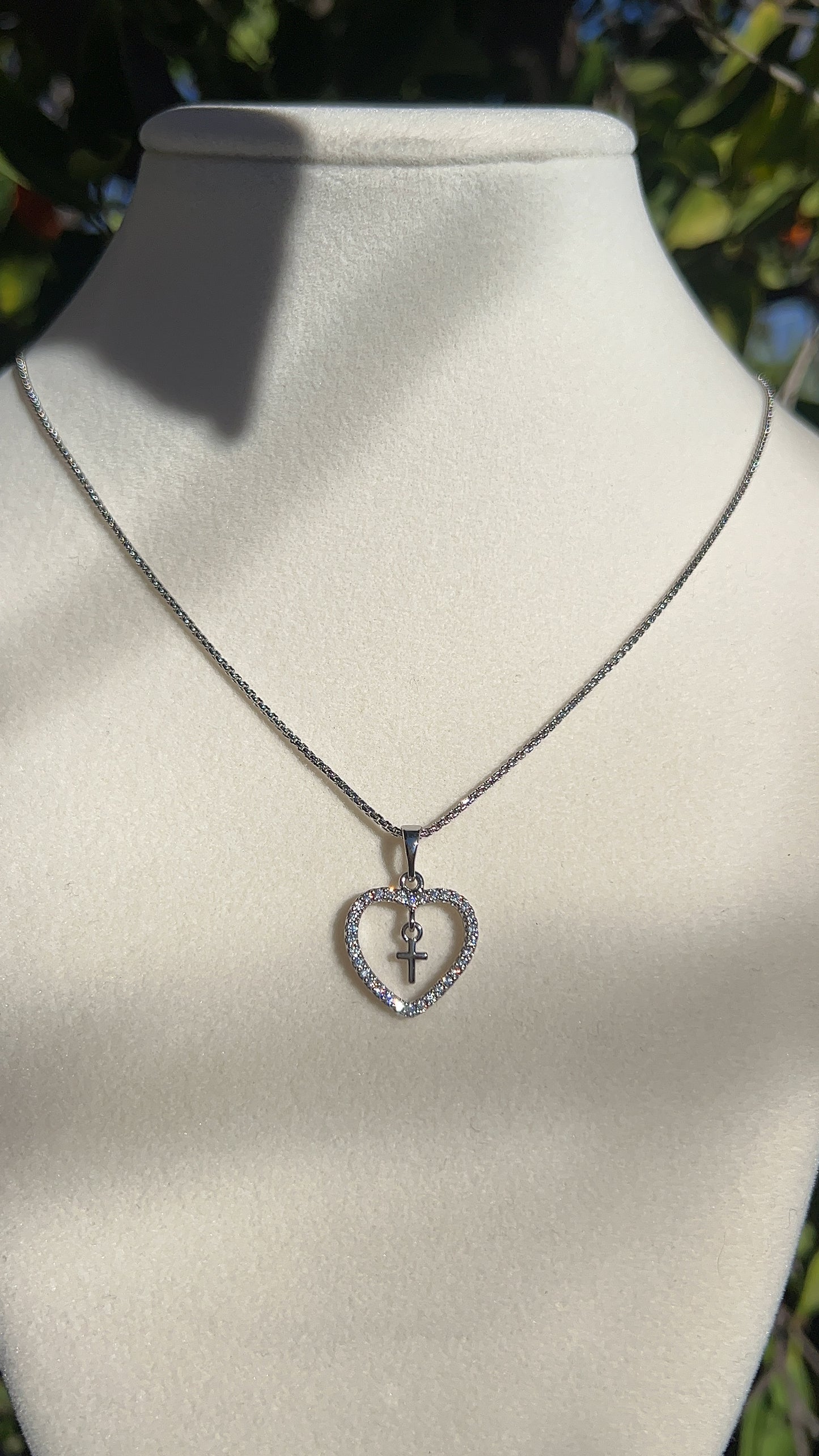 Heart Cross Necklace