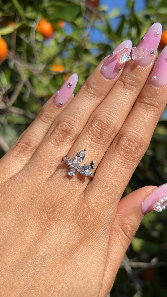 Silver Butterfly Ring